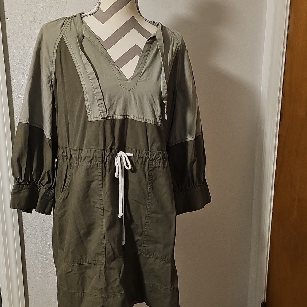 Free Assembly Green Drawstring Dress